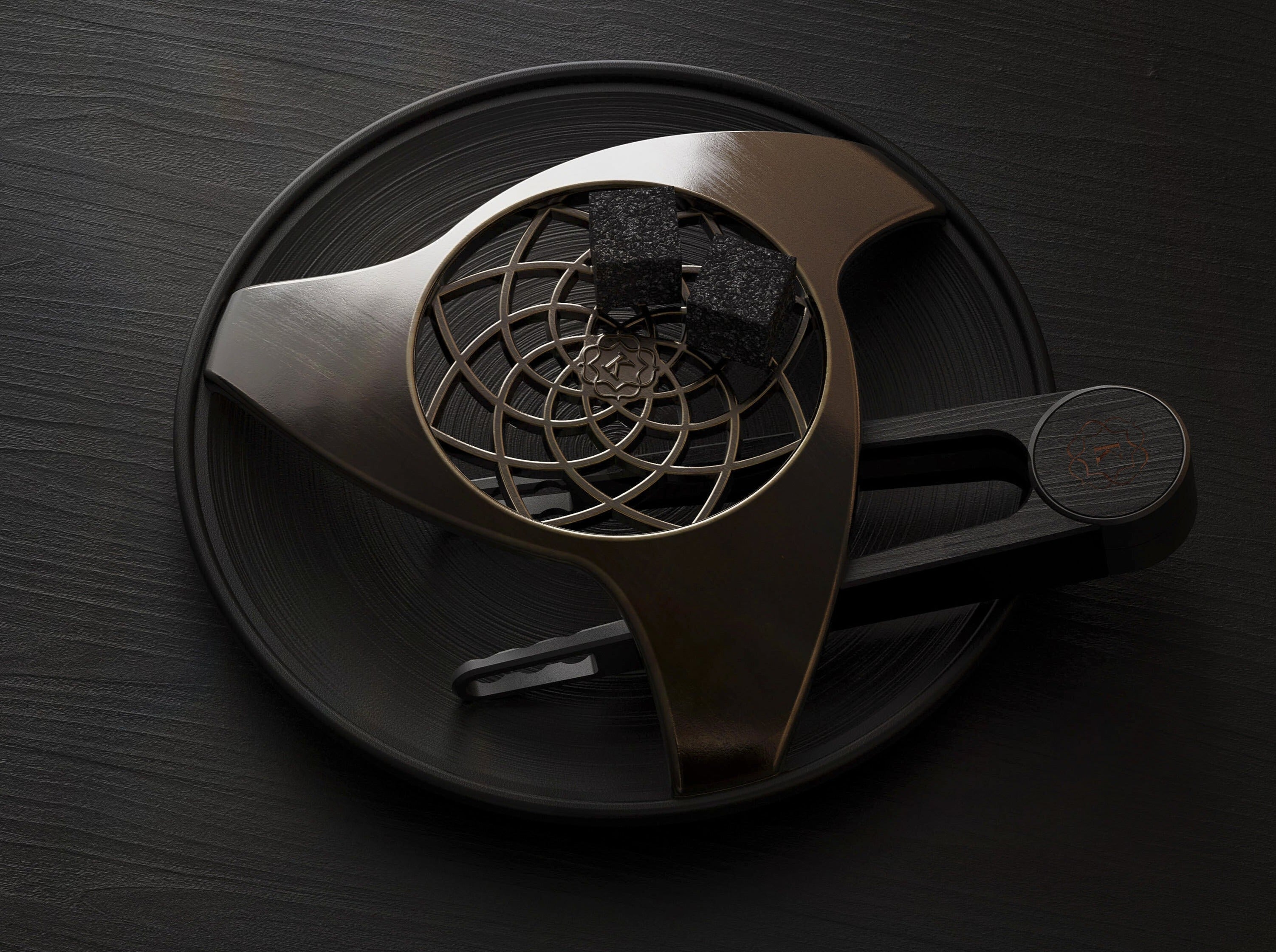 Aeras Bronze Lace Charcoal Holder and Ash Tray